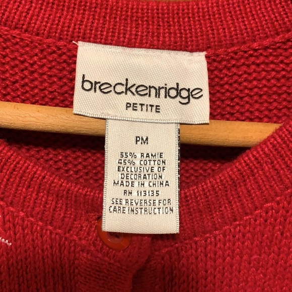 Breckenridge Red Christmas/Winter Vest with Snowmen Grannycore Size MP - Picture 5 of 9